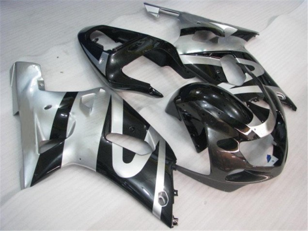 Argento Nero Kit Carenatura Completa Suzuki GSXR 600 / 750 K1 K2 K3 01-03 Argento Nero Kit Carenatura Completa Suzuki GSXR 600 / 750 K1 K2 K3 01-03