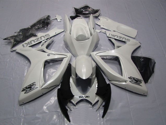 Bianco ABS Plastica & Carene Suzuki GSXR 600 K6 06-07