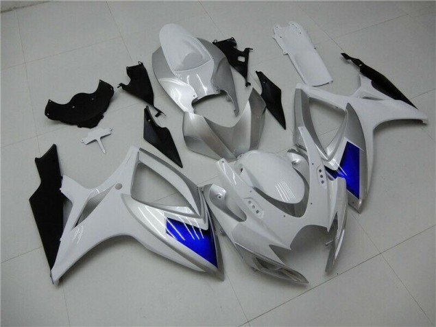 Bianco Blu Kits Carenatura Completo ABS Suzuki GSXR 600 / 750 K6 06-07