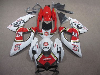Bianco Lucky Strike Rosso Motul Carene Suzuki GSXR 600 K8 08-10