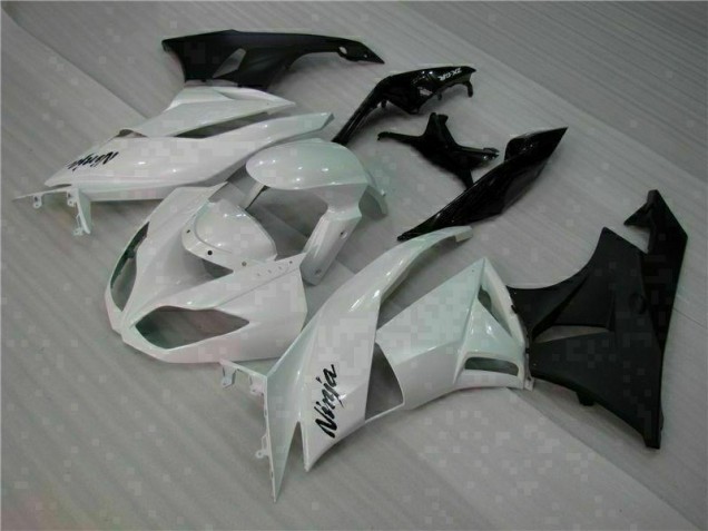 Bianco Nero ABS Kits Carenatura Kawasaki ZX6R 09-12