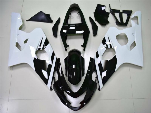 Bianco Nero Kit Carenatura Iniezione Suzuki GSXR 600 / 750 K4 04-05