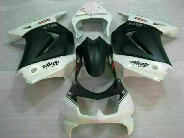 Bianco Nero Ninja 3M Carene Kawasaki EX250 08-12