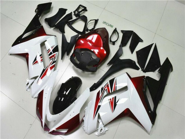 Bianco Nero Rosso Carene Kawasaki ZX6R 07-08