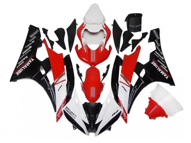 Bianco Rosso Nero Carena Yamaha R6 06-07