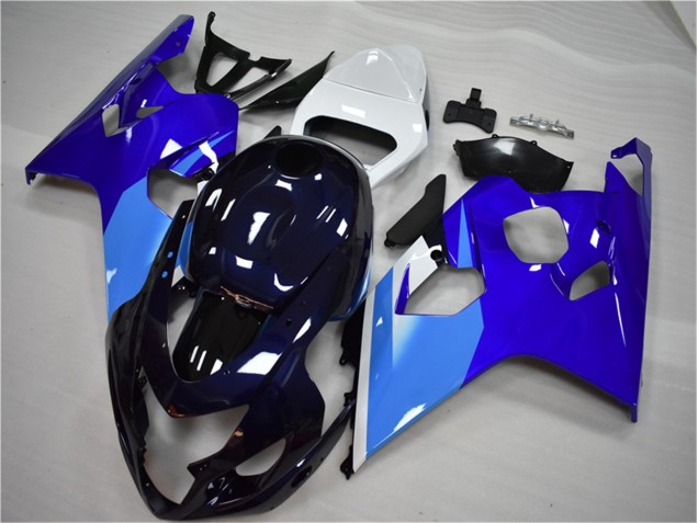 Blu Bianco Kit Completo Carenatura ABS Suzuki GSXR 600 / 750 K4 04-05