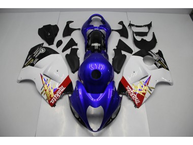 Blu Bianco Kits Carenatura Completa Suzuki GSXR 1300 Hayabusa 96-07