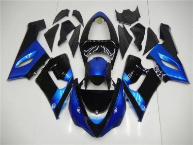 Blu Nero Kit Completo Carenatura ABS Kawasaki ZX6R 05-06
