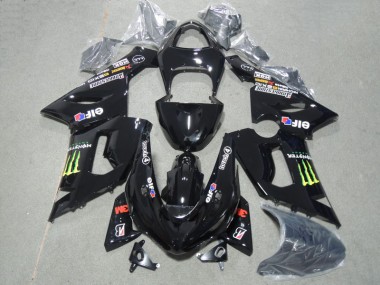 Nero 3M Touch4 Monster Kit Carenatura Completa Kawasaki ZX6R 05-06