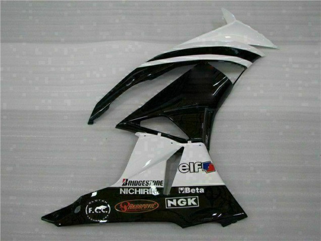 Nero Bianco 3M Touch4 Kits Carenatura Iniezione Kawasaki ZX6R 09-12