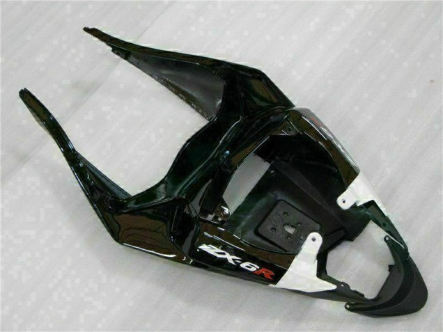 Nero Bianco 3M Touch4 Kits Carenatura Iniezione Kawasaki ZX6R 09-12