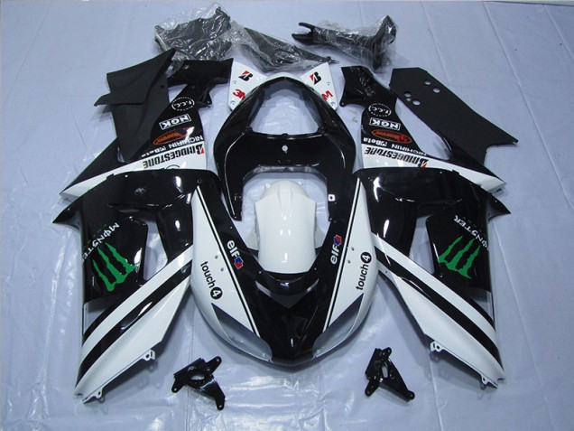 Nero Bianco Monster Touch4 Carene Kawasaki ZX6R 07-08