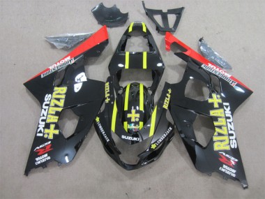 Nero Giallo Rizla ABS Plastica & Carene Suzuki GSXR 600 K4 04-05