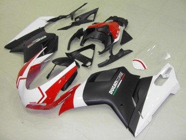 Nero Opaco Bianco Rosso Carene Ducati 848 1098 1198 07-14