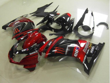 Nero Rosso Monster ABS Kits Carene Kawasaki ZX 250R 08-12