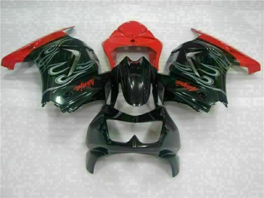 Nero Rosso Ninja Carene Kawasaki EX250 08-12