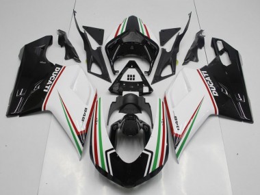 Nero Verde & Bianco Carene Ducati 848 1098 1198 07-14