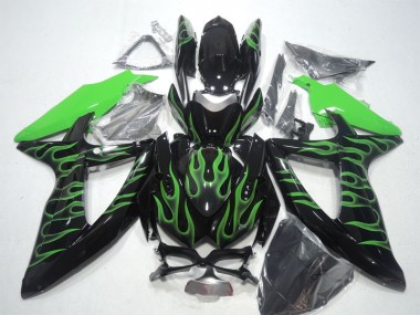 Nero Verde Fiamma Carene Suzuki GSXR 600 K8 08-10