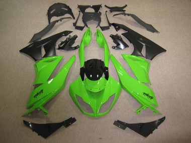 Nero Verde Kit Carena & Plastica Kawasaki ZX6R 09-12