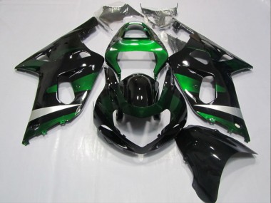Nero Verde Kit Carenatura Iniezione Suzuki GSXR 600 K1 K2 K3 01-03