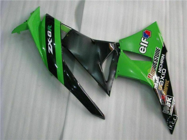 Nero Verde Kits Carene Completa Kawasaki ZX6R 09-12