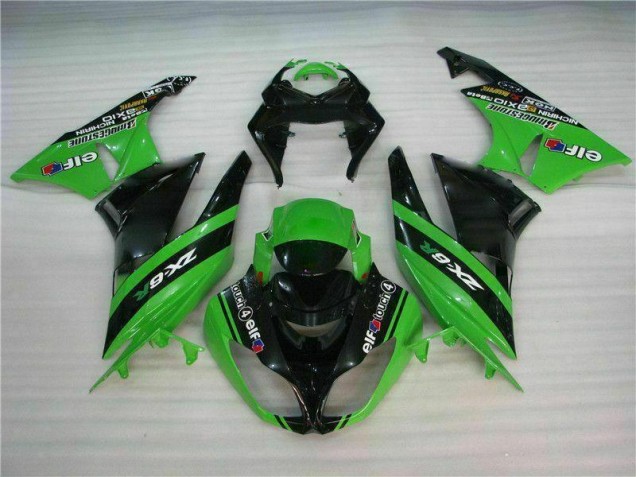 Nero Verde Kits Carene Completa Kawasaki ZX6R 09-12