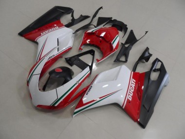 Rosso Bianco Kit Carenatura Iniezione Ducati 848 1098 1198 07-14