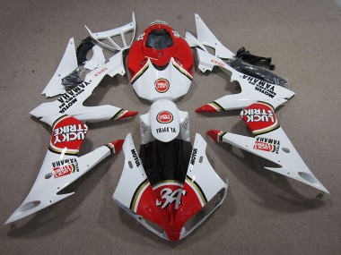 Rosso Bianco Lucky Strike Carene Yamaha R1 04-06