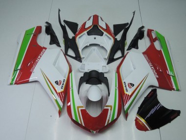 Rosso Bianco & Verde Carene Ducati 848 1098 1198 07-14