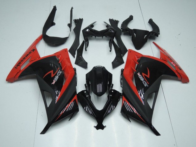 Rosso Nero ABS Kits Carene Kawasaki ZX 300R 13-16