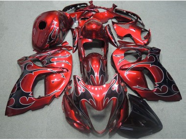 Rosso con Nero Fiamma Carene Suzuki GSXR 1300 Hayabusa 96-07