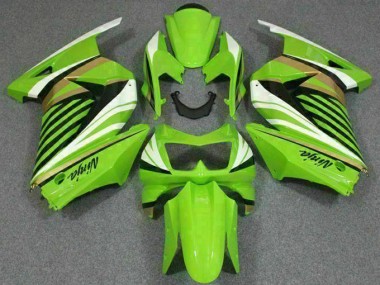 Verde Bianco Nero Ninja Carene Kawasaki EX250 08-12