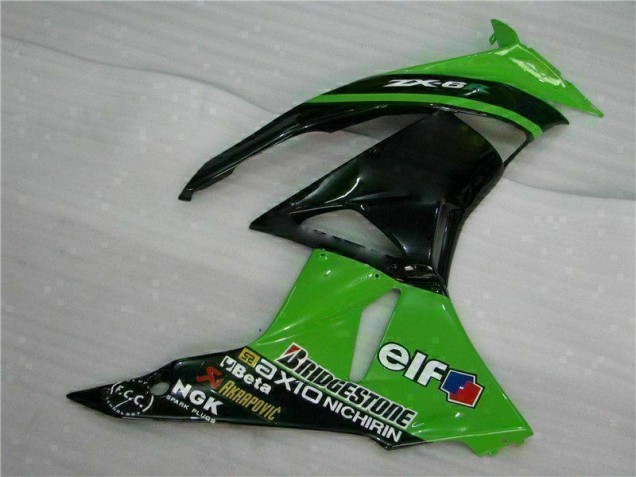 Verde Nero ABS Kits Carene Kawasaki ZX6R 09-12