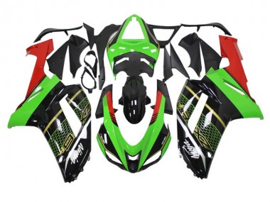 Verde Nero ABS Plastica Kawasaki ZX6R 07-08